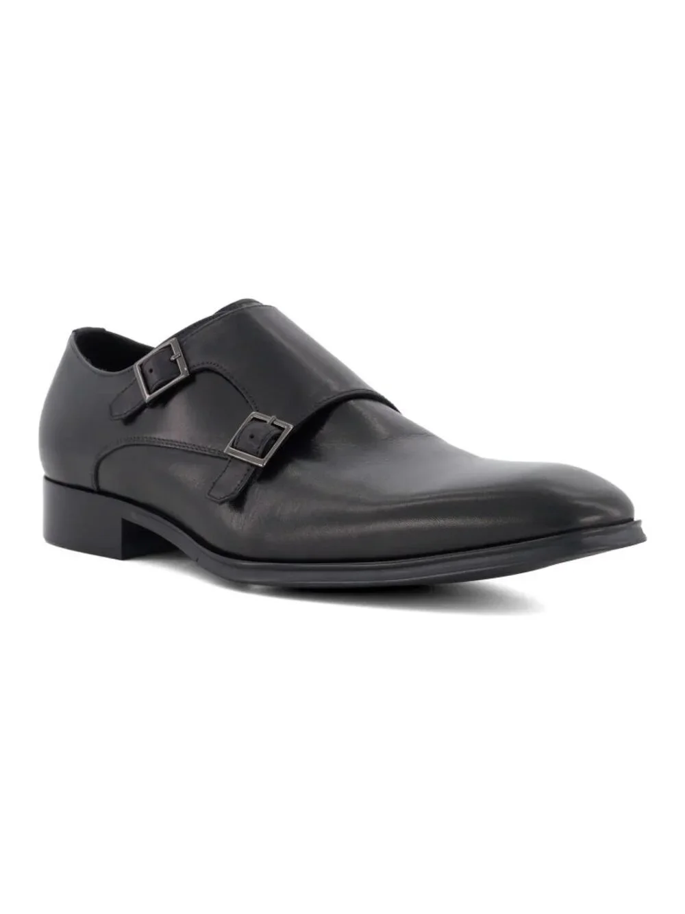 SD1 - Dune London Situation Black Leather Double Monk Strap Shoes Men’s 42/9 NIB